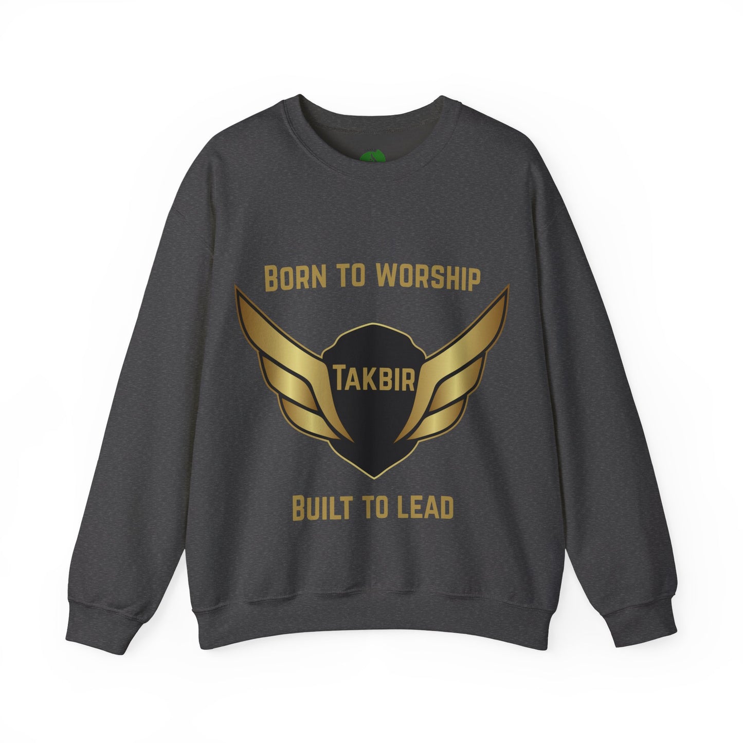 Inspirational Unisex Crewneck Sweatshirt - 'Born to Worship, Built to Lead' Design