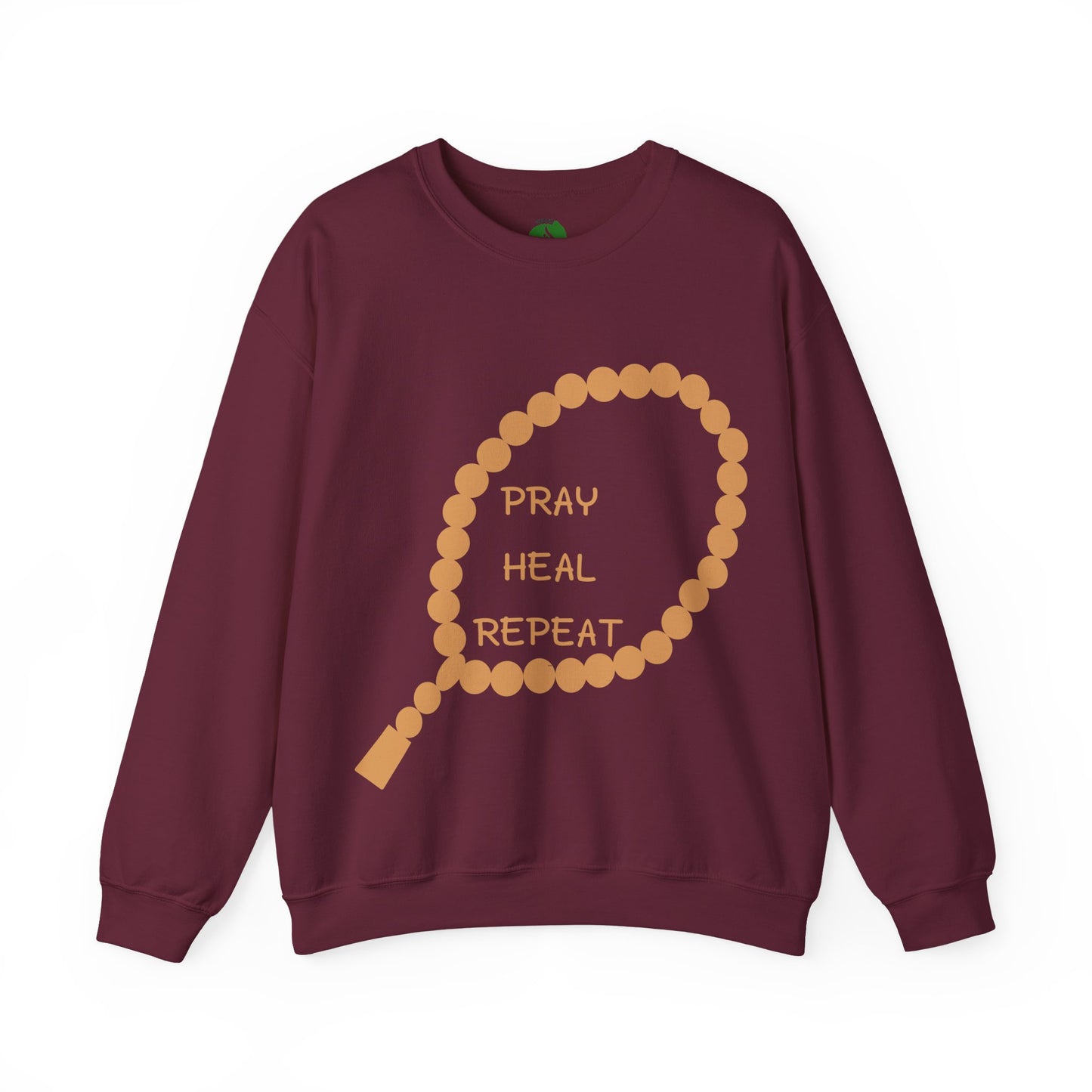 Pray Heal Repeat Crewneck Sweatshirt for Mindfulness and Healing