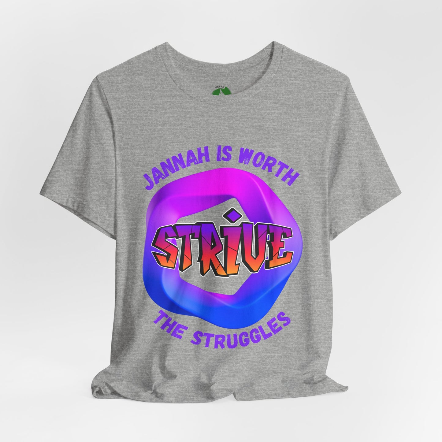 Inspirational Unisex Jersey Tee - 'Jannah is Worth the Struggles'