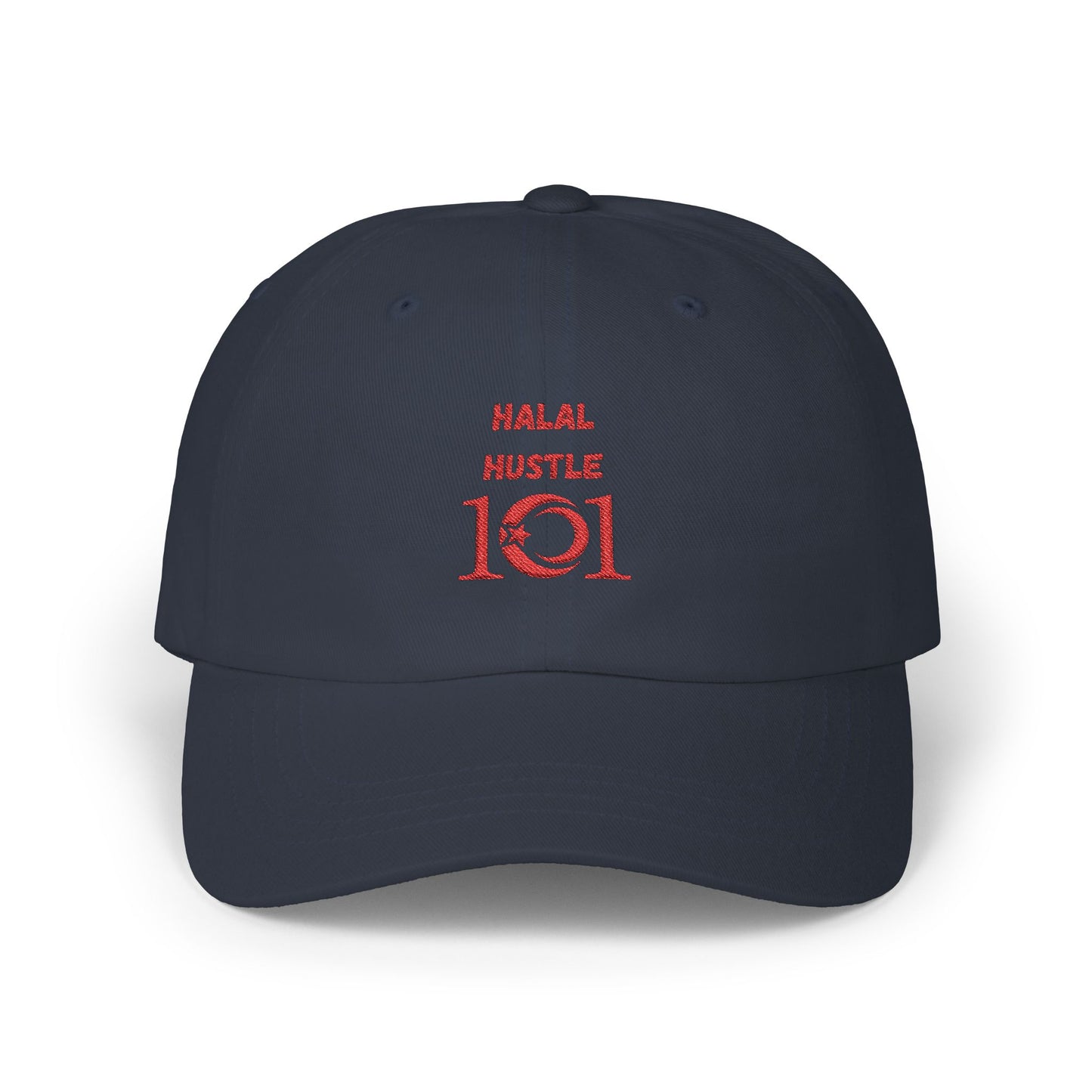 Halal Hustle Classic Dad Cap - Stylish White Cap for Everyday Wear Muslim Streetwear Hat