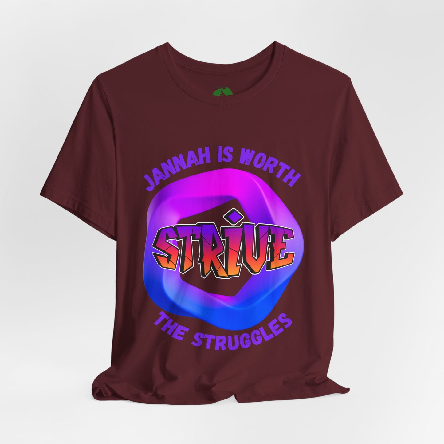 Inspirational Unisex Jersey Tee - 'Jannah is Worth the Struggles'