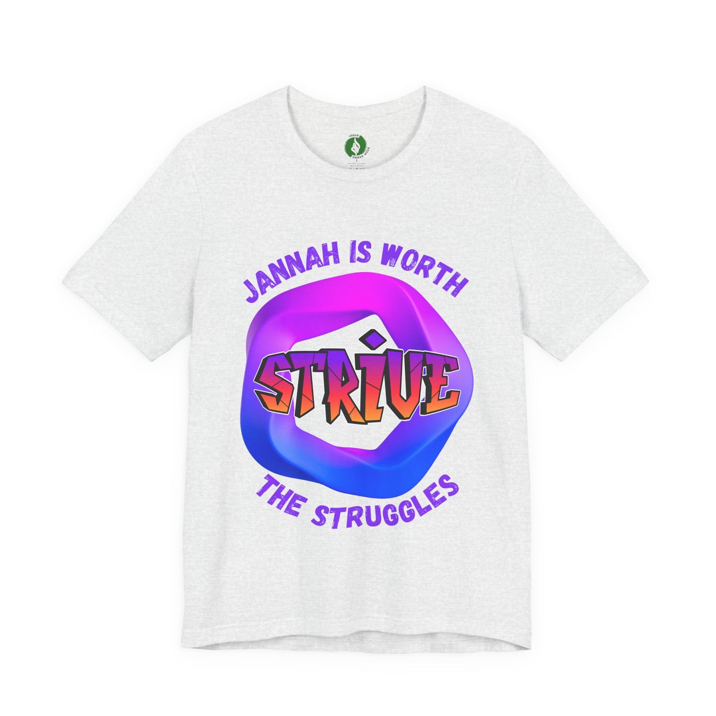 Inspirational Unisex Jersey Tee - 'Jannah is Worth the Struggles'