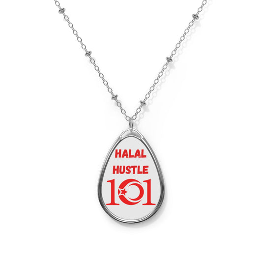 Muslim Women's Oval Necklace — Elegant Islamic Pendant Jewelry