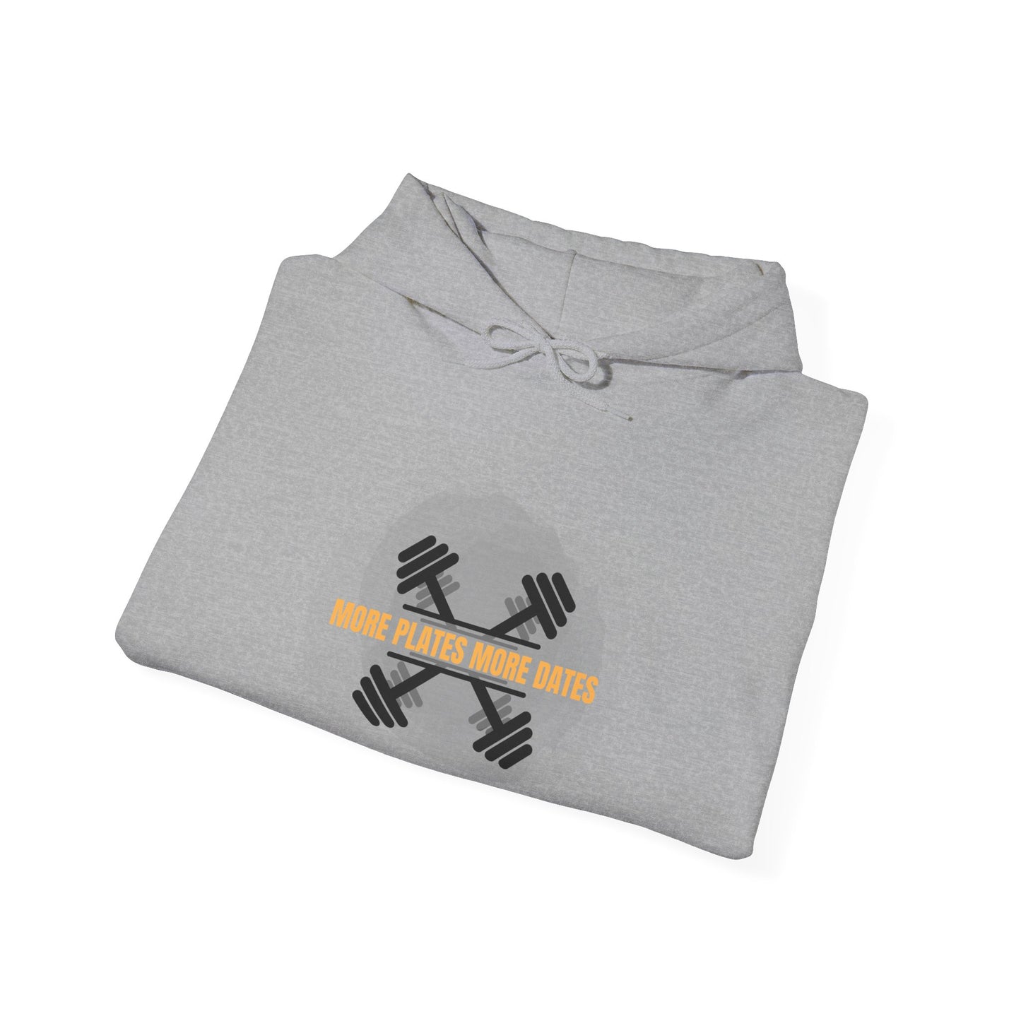 Motivational Fitness Hooded Sweatshirt | More Gains, Less Plates