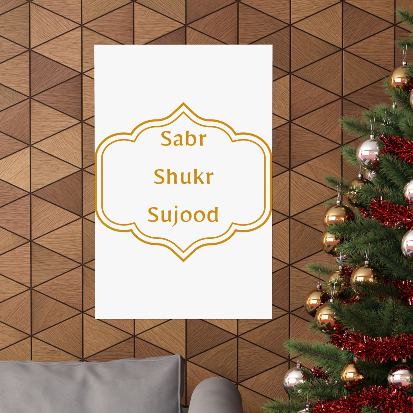 Inspirational Matte Poster - 'Sabr, Shukr, Sujood' Wall Art for Mindfulness & Motivation Islamic Artwork