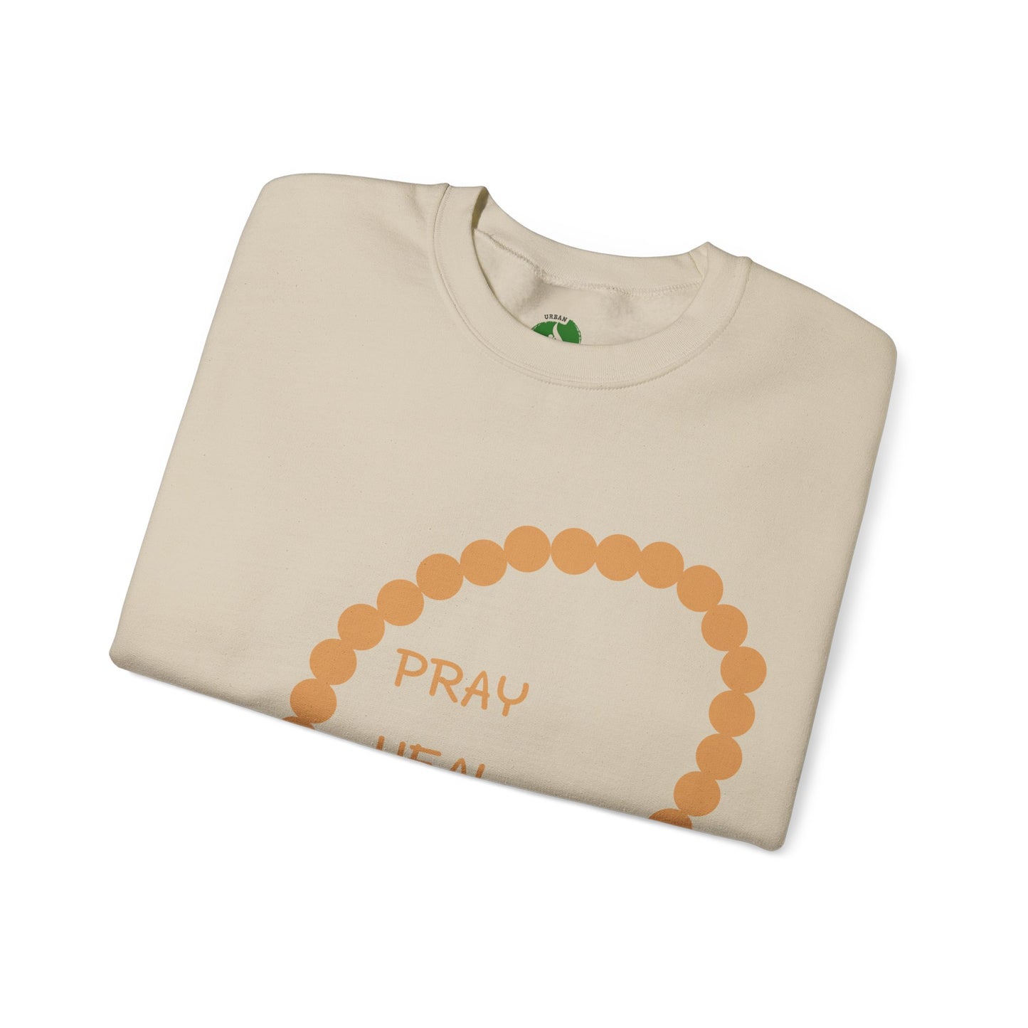 Pray Heal Repeat Crewneck Sweatshirt for Mindfulness and Healing