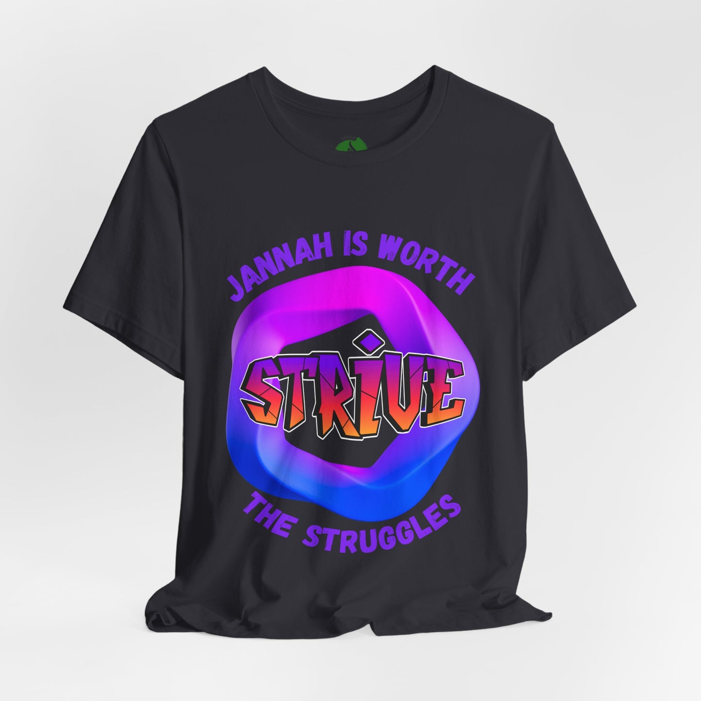 Inspirational Unisex Jersey Tee - 'Jannah is Worth the Struggles'