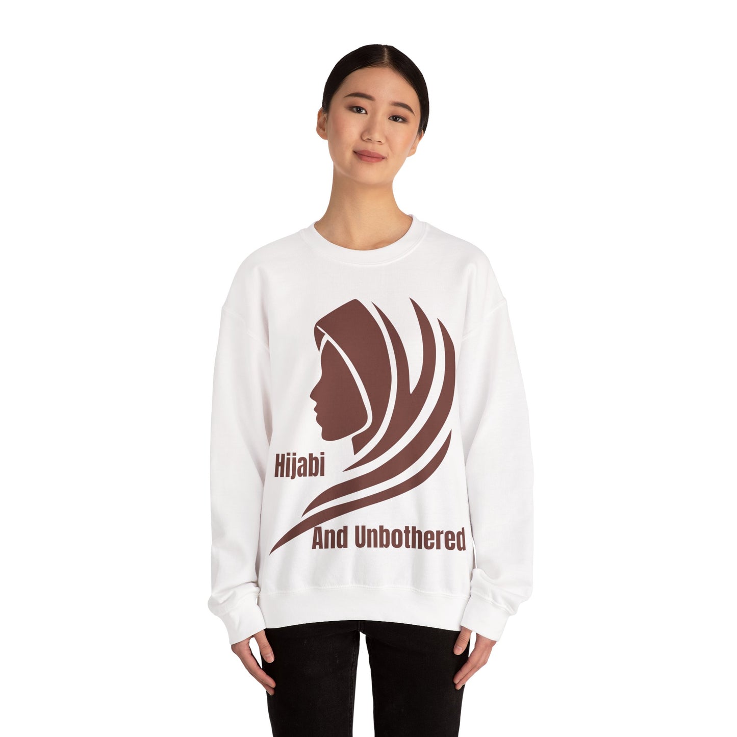 Hijabi and Unbothered Crewneck Sweatshirt - Stylish Unisex Heavy Blend for Everyday Comfort