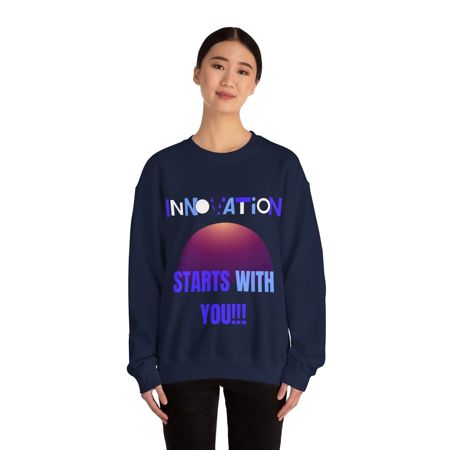 Innovation Starts With You Unisex Crewneck Sweatshirt Gym Clothing Sweat Shirt