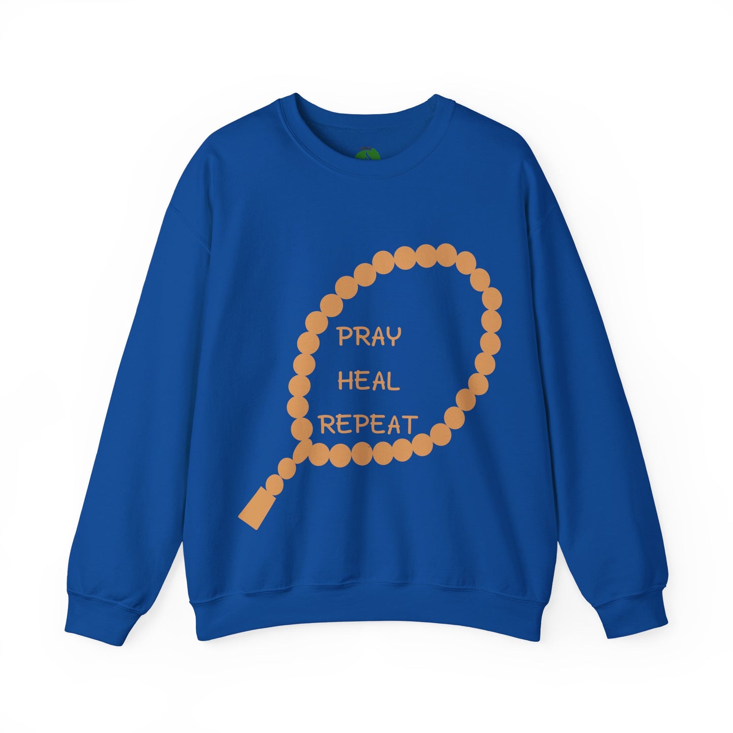 Pray Heal Repeat Crewneck Sweatshirt for Mindfulness and Healing