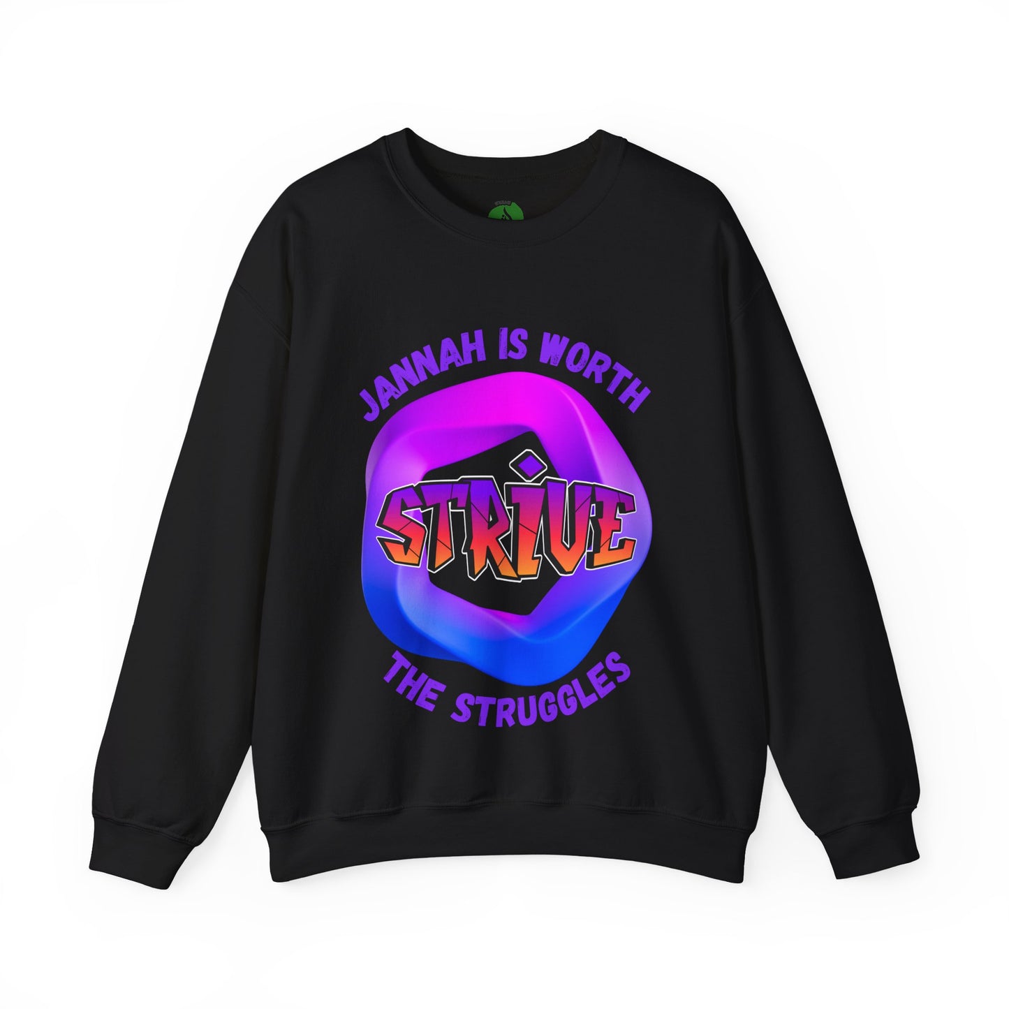 Inspiring Unisex Crewneck Sweatshirt - 'Jannah Is Worth the Struggles'
