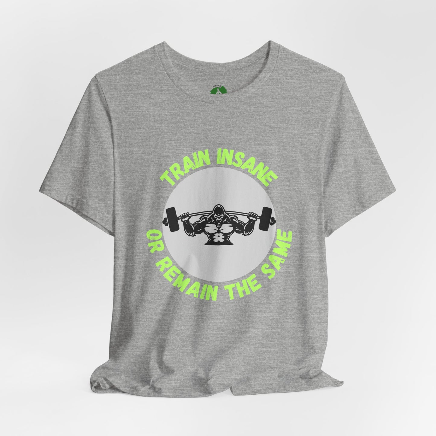 Motivational Fitness Tee - 'Train Insane or Remain the Same' Unisex Jersey Short Sleeve