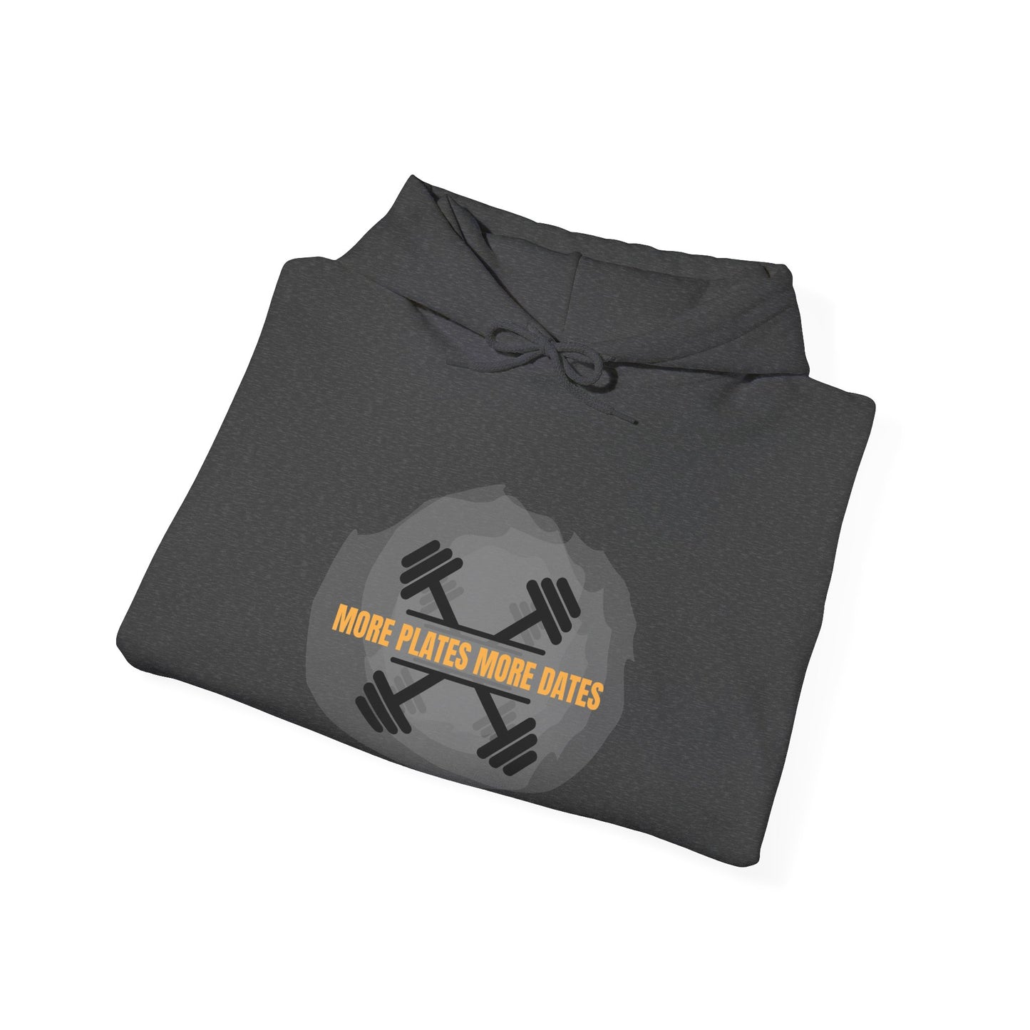 Motivational Fitness Hooded Sweatshirt | More Gains, Less Plates