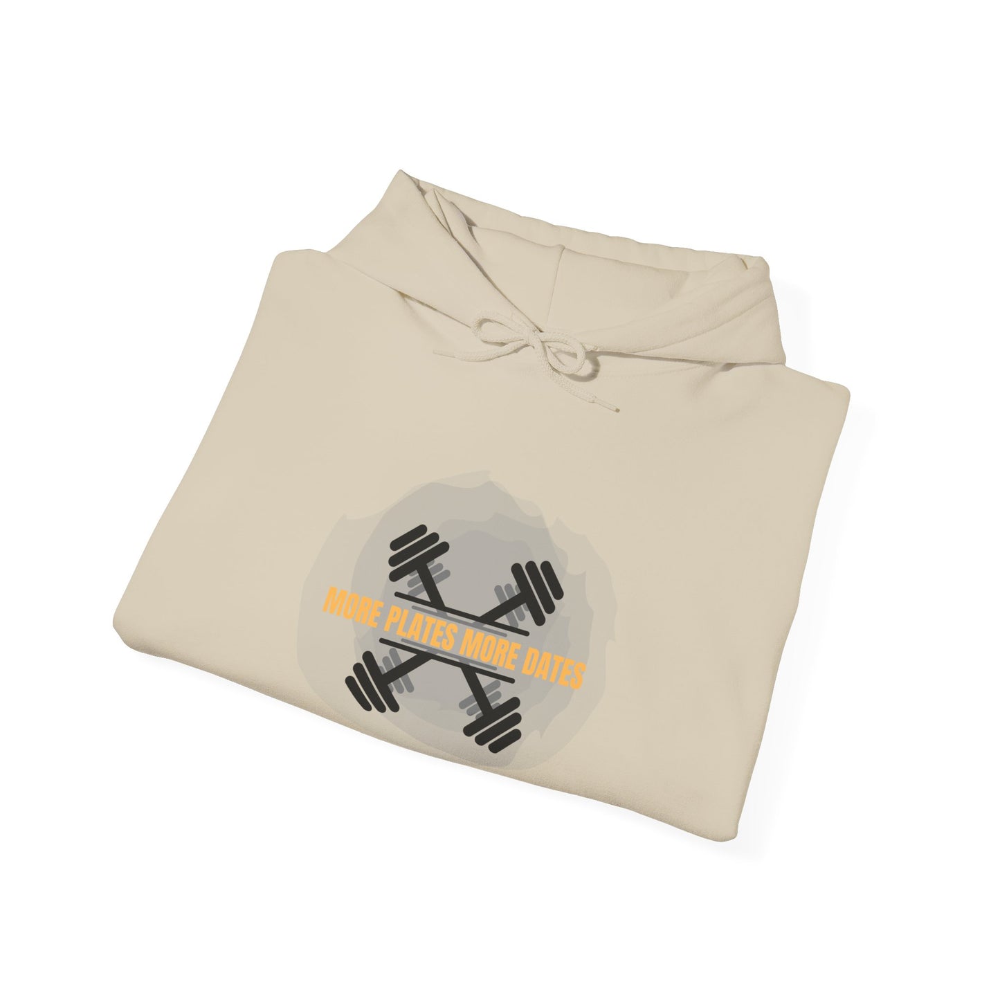 Motivational Fitness Hooded Sweatshirt | More Gains, Less Plates