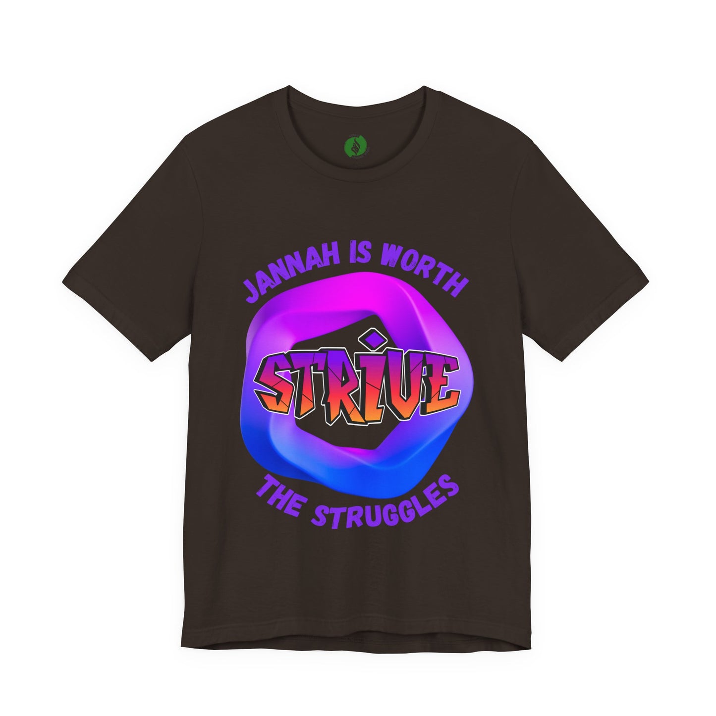 Inspirational Unisex Jersey Tee - 'Jannah is Worth the Struggles'