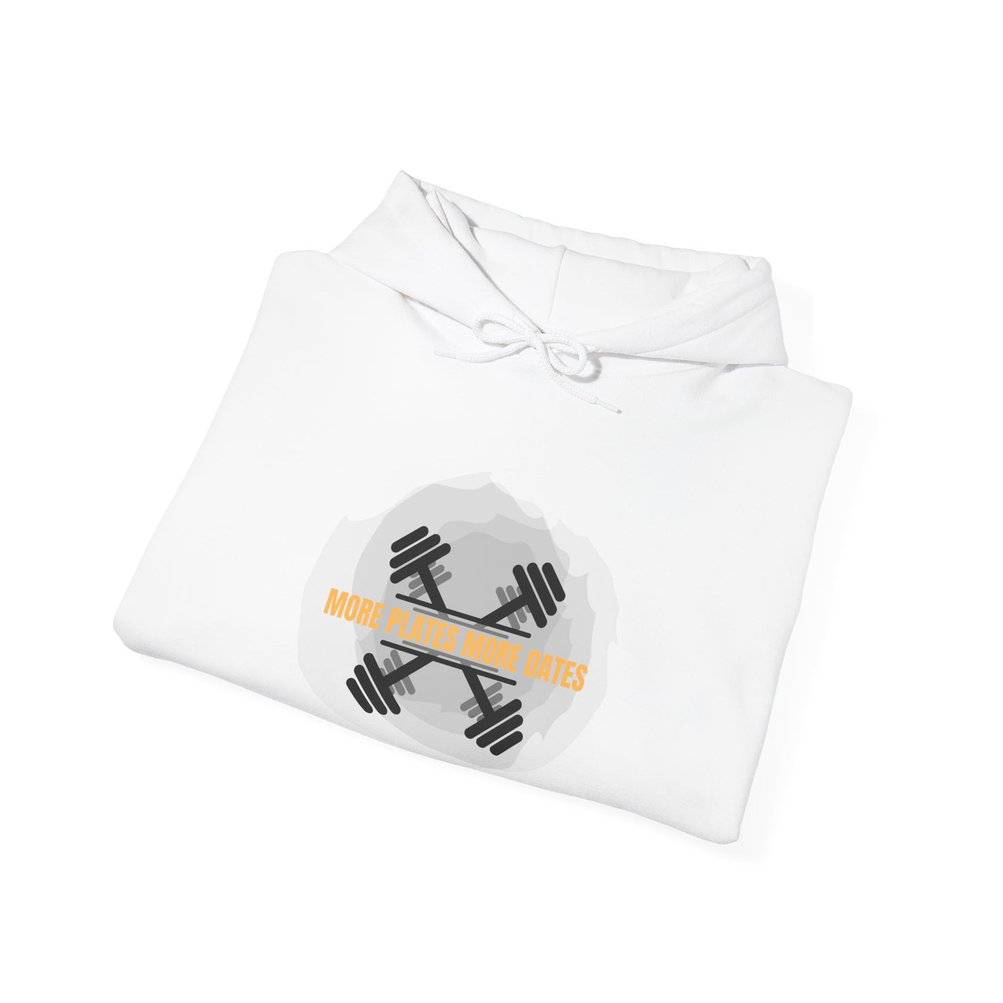 Motivational Fitness Hooded Sweatshirt | More Gains, Less Plates
