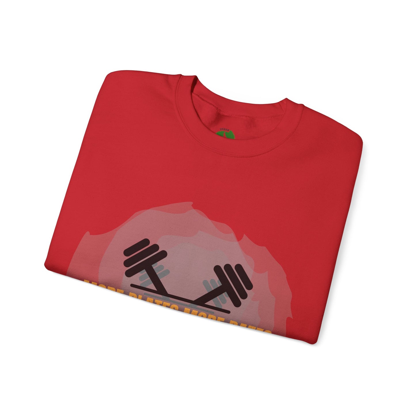 Fitness Motivational Crewneck Sweatshirt - "More Plates More Dates"