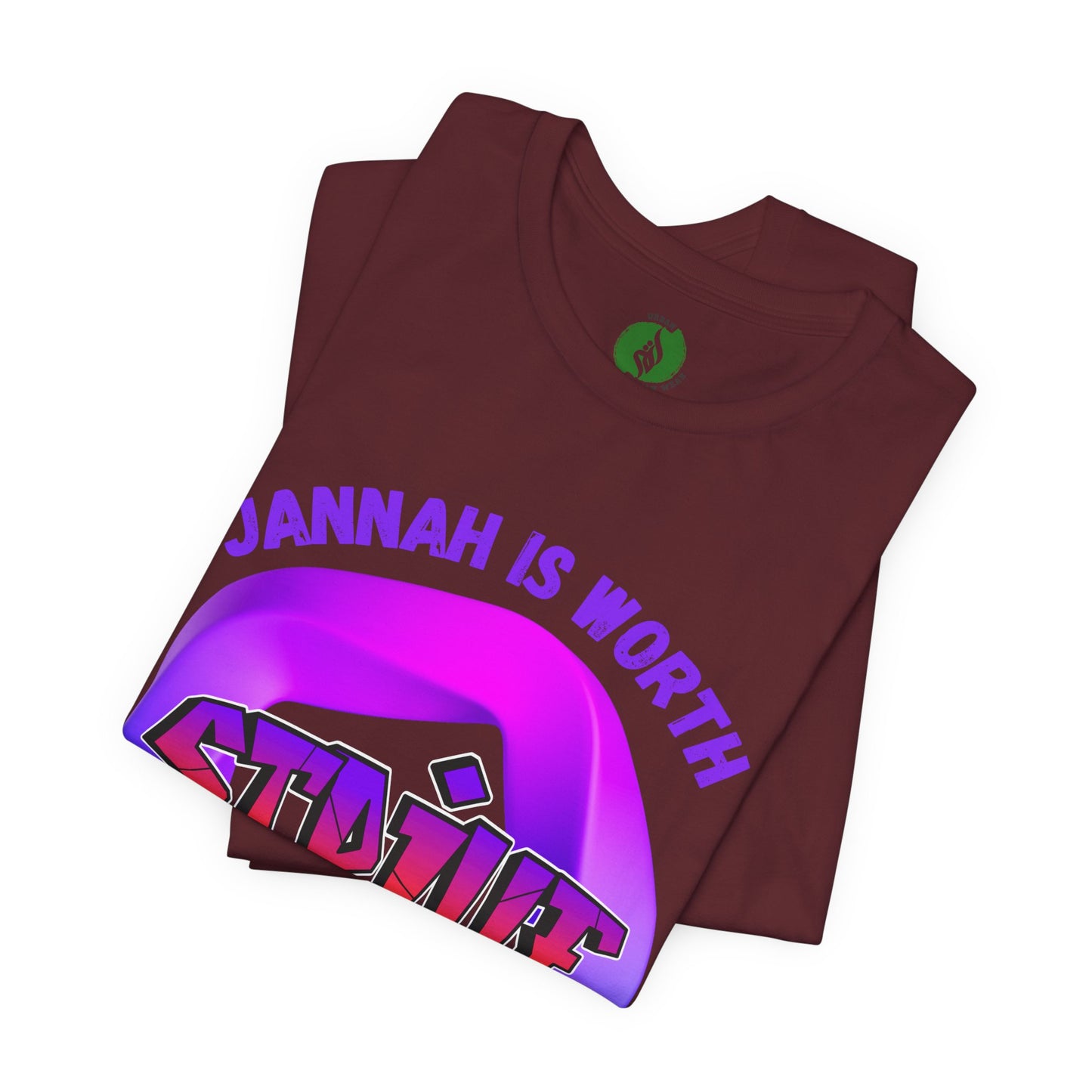 Inspirational Unisex Jersey Tee - 'Jannah is Worth the Struggles'