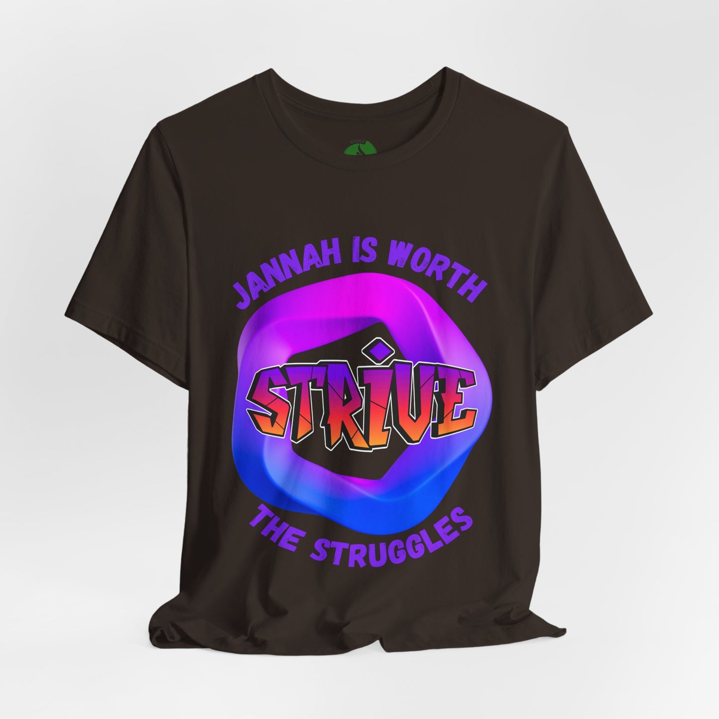 Inspirational Unisex Jersey Tee - 'Jannah is Worth the Struggles'