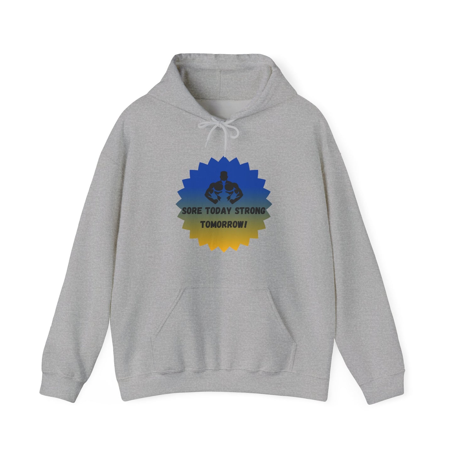 Motivational Fitness Sweatshirt - "Sore Today, Strong Tomorrow!" Unisex Heavy Blend™ Hoodie