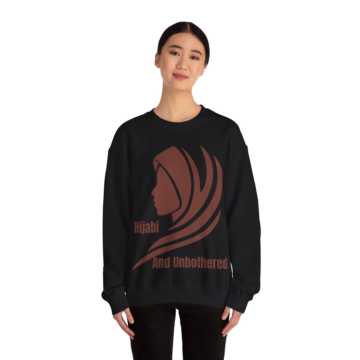 Hijabi and Unbothered Crewneck Sweatshirt - Stylish Unisex Heavy Blend for Everyday Comfort