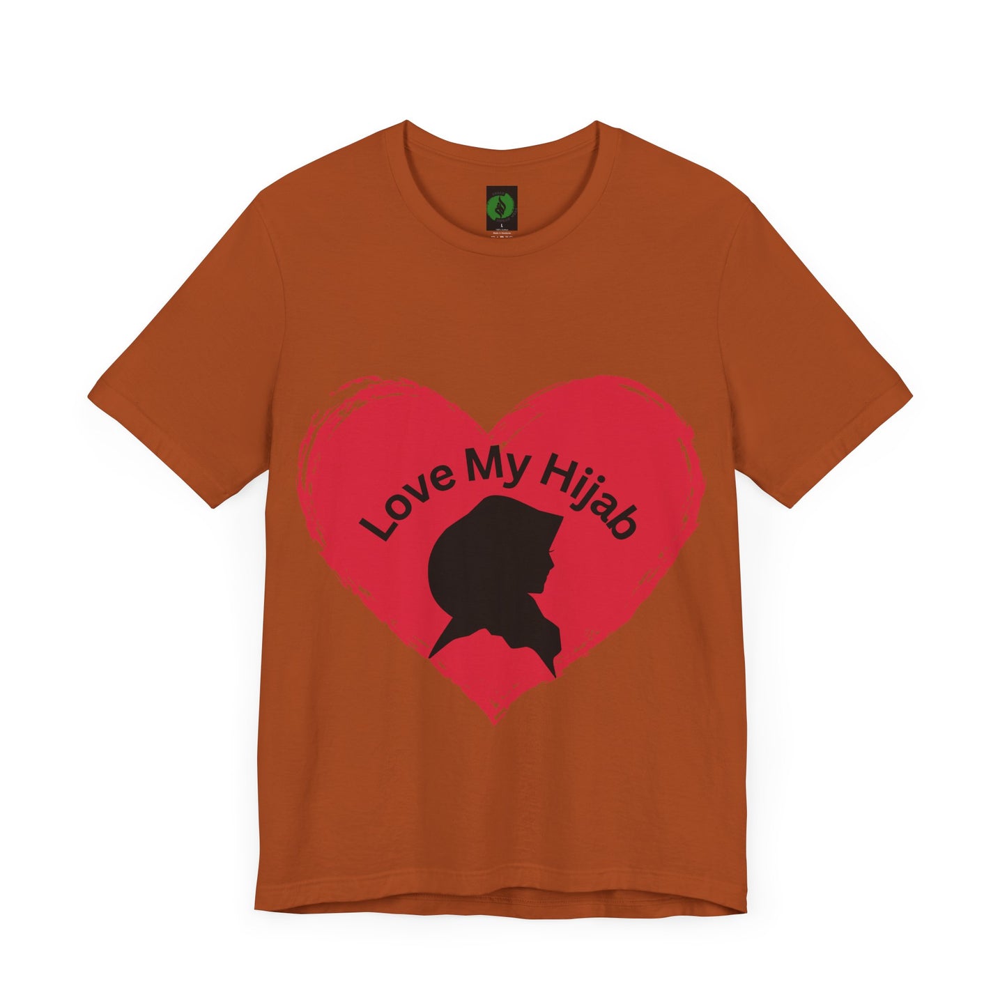 Love My Hijab Unisex Tee - Heart Design, Perfect for Everyday Wear Islamic Women Clothing