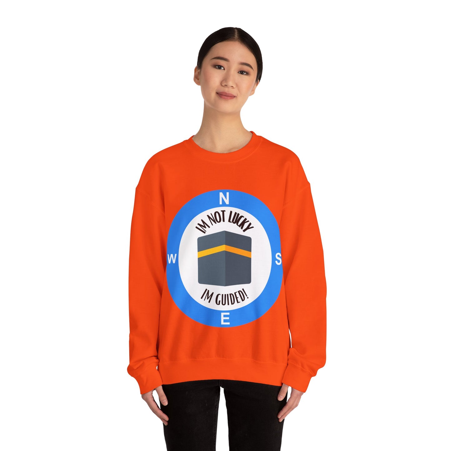 I'm Not Lucky, I'm Guided! Unisex Crewneck Sweatshirt Halal Fashion Sweat Shirt