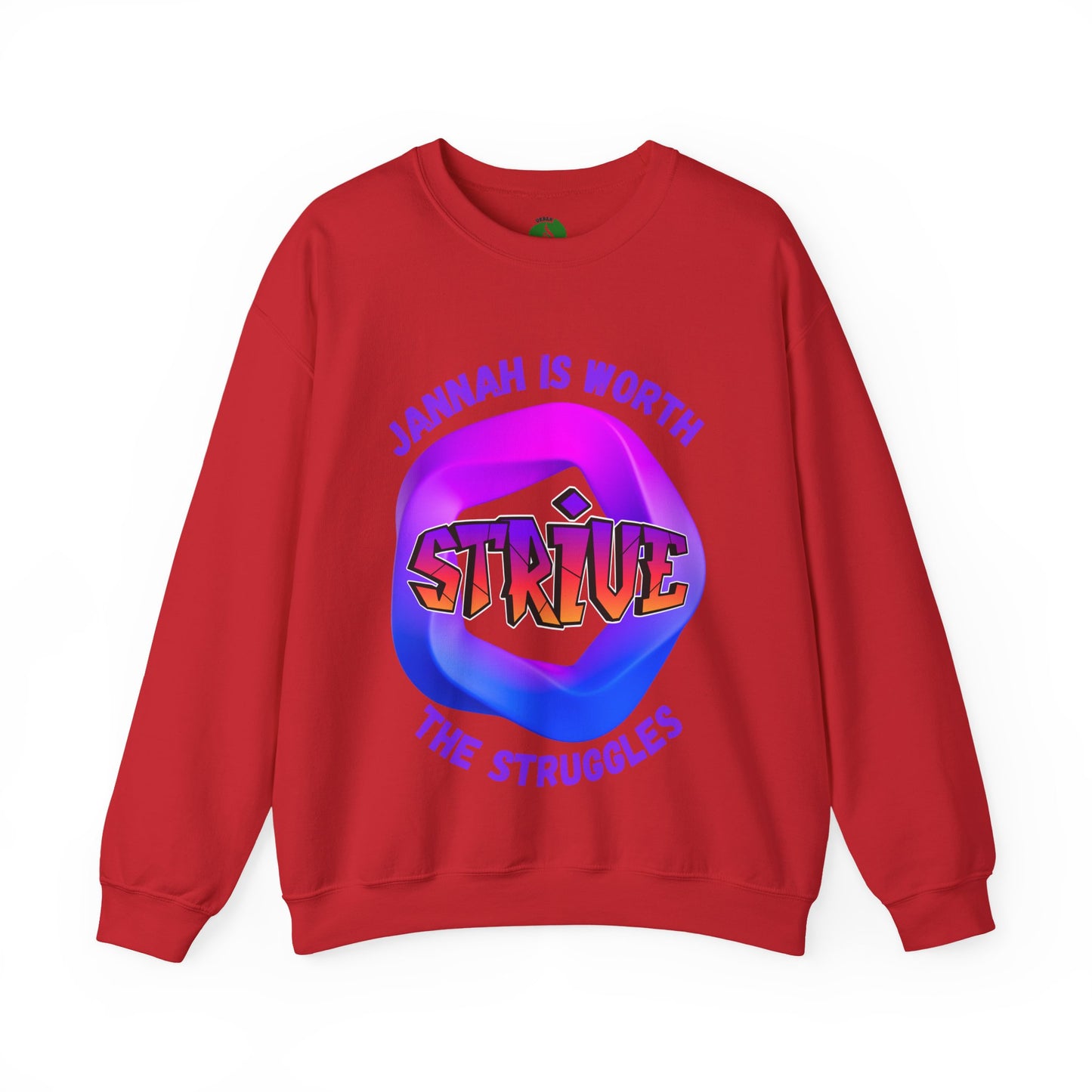 Inspiring Unisex Crewneck Sweatshirt - 'Jannah Is Worth the Struggles'