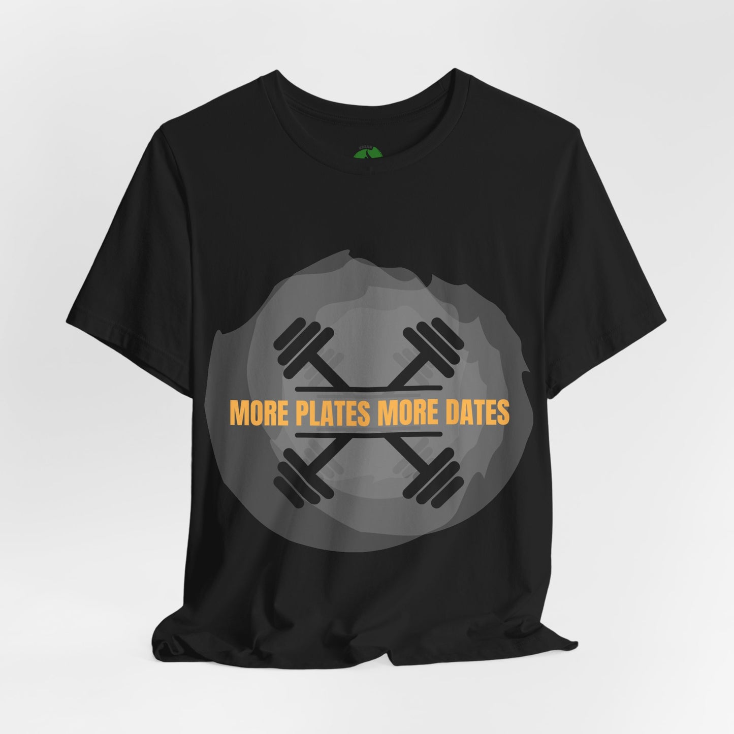Fitness Motivational Tee - 'More Plates More Dates' Unisex Jersey Short Sleeve Shirt