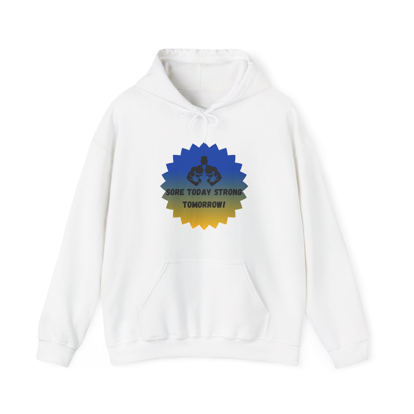 Motivational Fitness Sweatshirt - "Sore Today, Strong Tomorrow!" Unisex Heavy Blend™ Hoodie