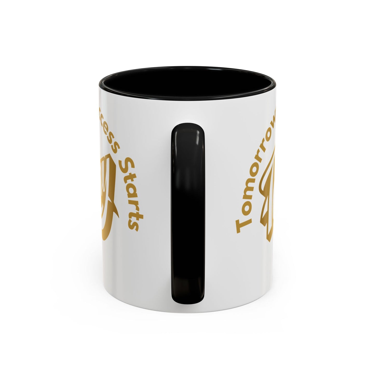 Inspirational Accent Coffee Mug - "Tomorrow's Success Starts Today" - Motivational Gift for Coffee Lovers Gym Motivation Mug