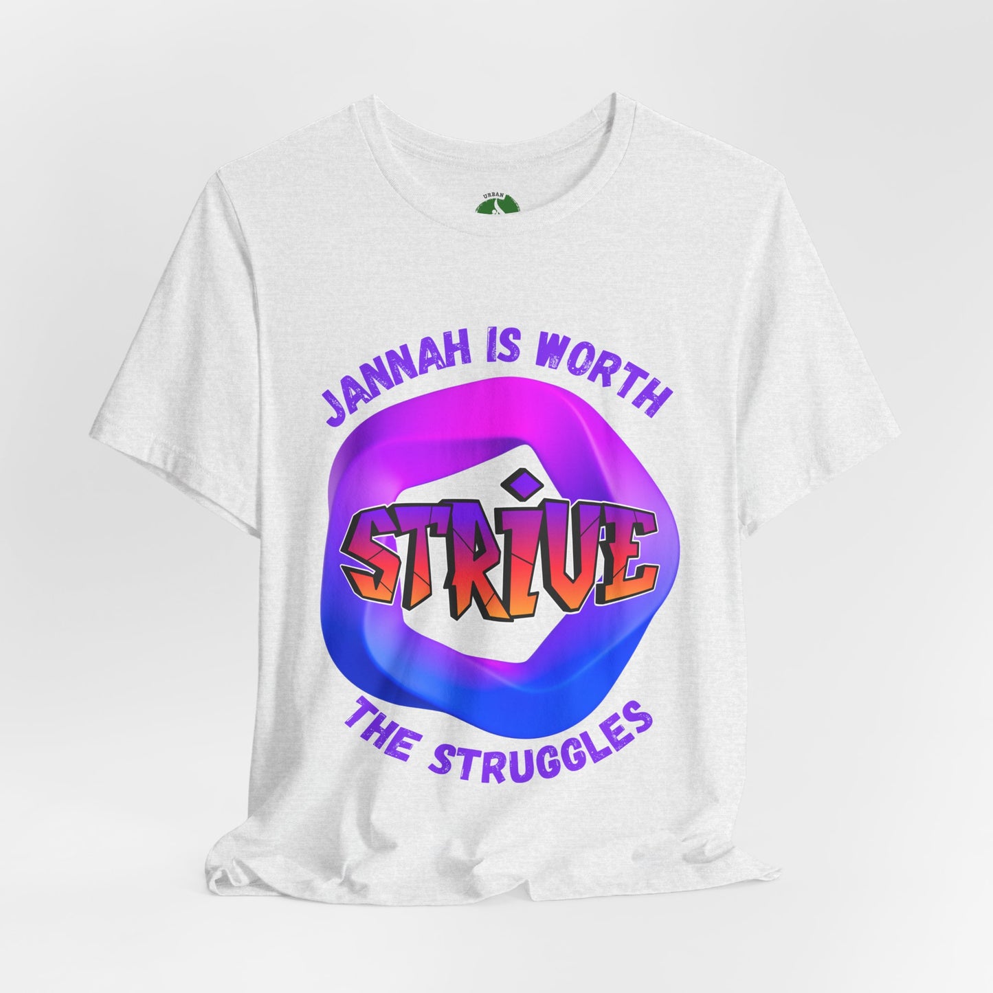 Inspirational Unisex Jersey Tee - 'Jannah is Worth the Struggles'