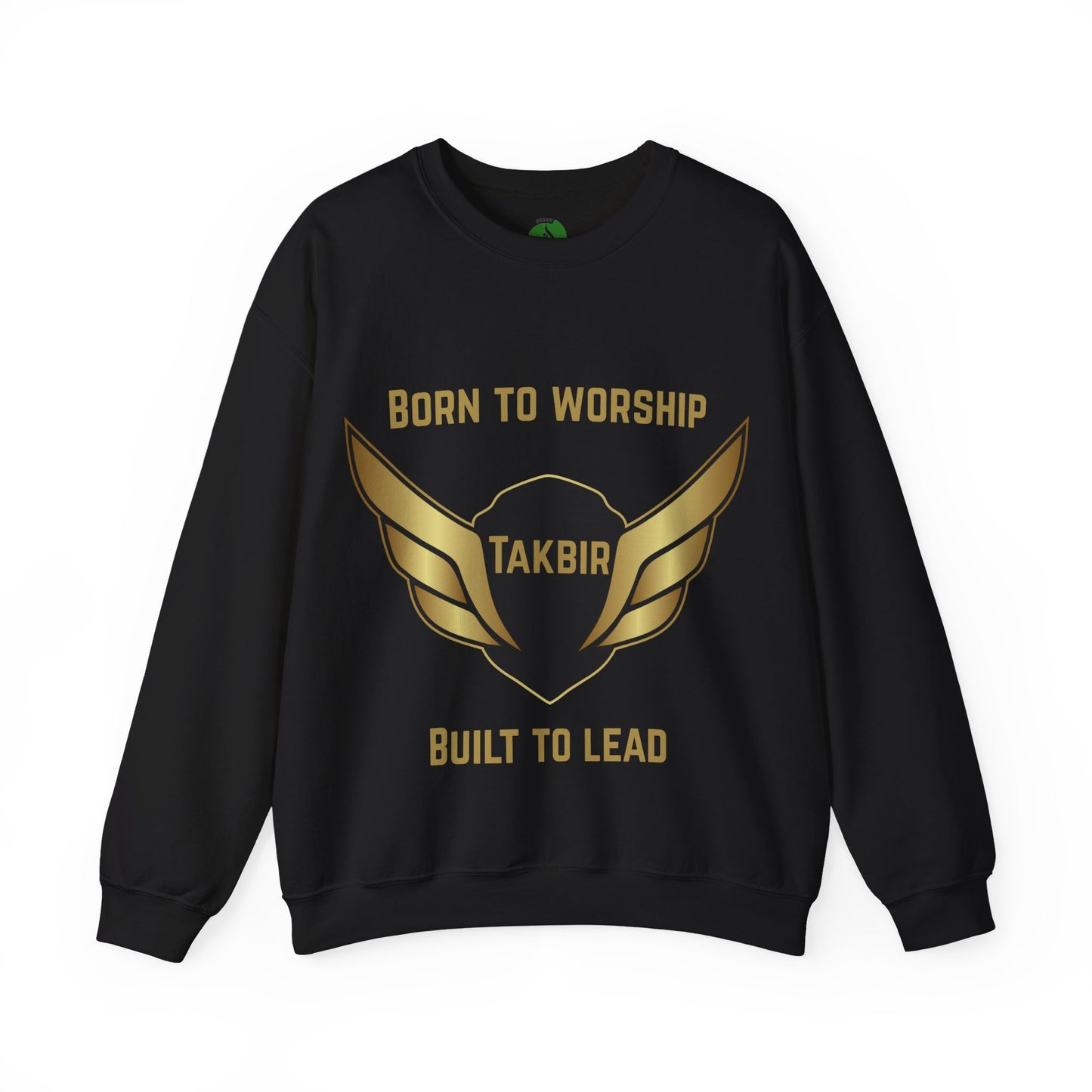 Inspirational Unisex Crewneck Sweatshirt - 'Born to Worship, Built to Lead' Design