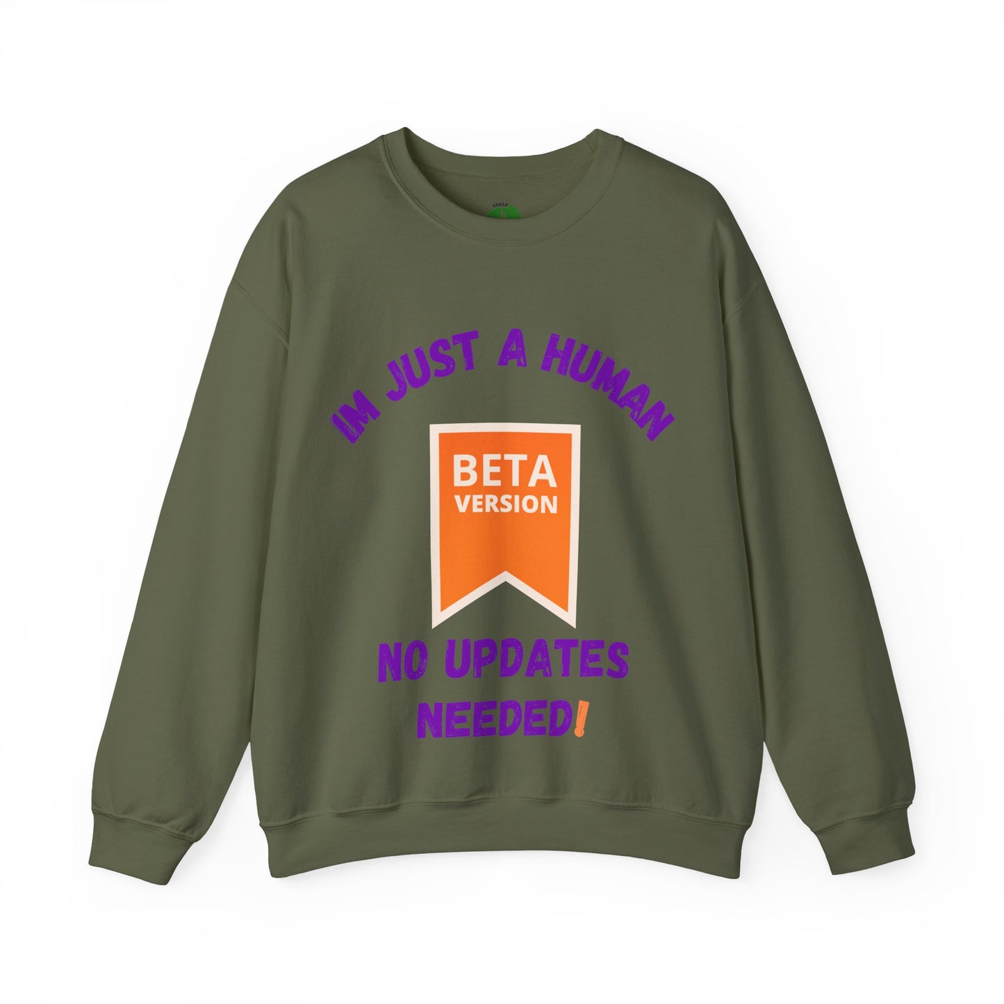 Unisex Crewneck Sweatshirt - 'Beta Version: I'm Just a Human'