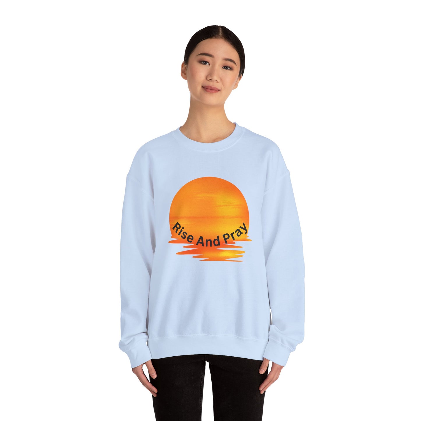 Rise And Pray Unisex Crewneck Sweatshirt - Cozy Spiritual Vibe Muslim Street Wear