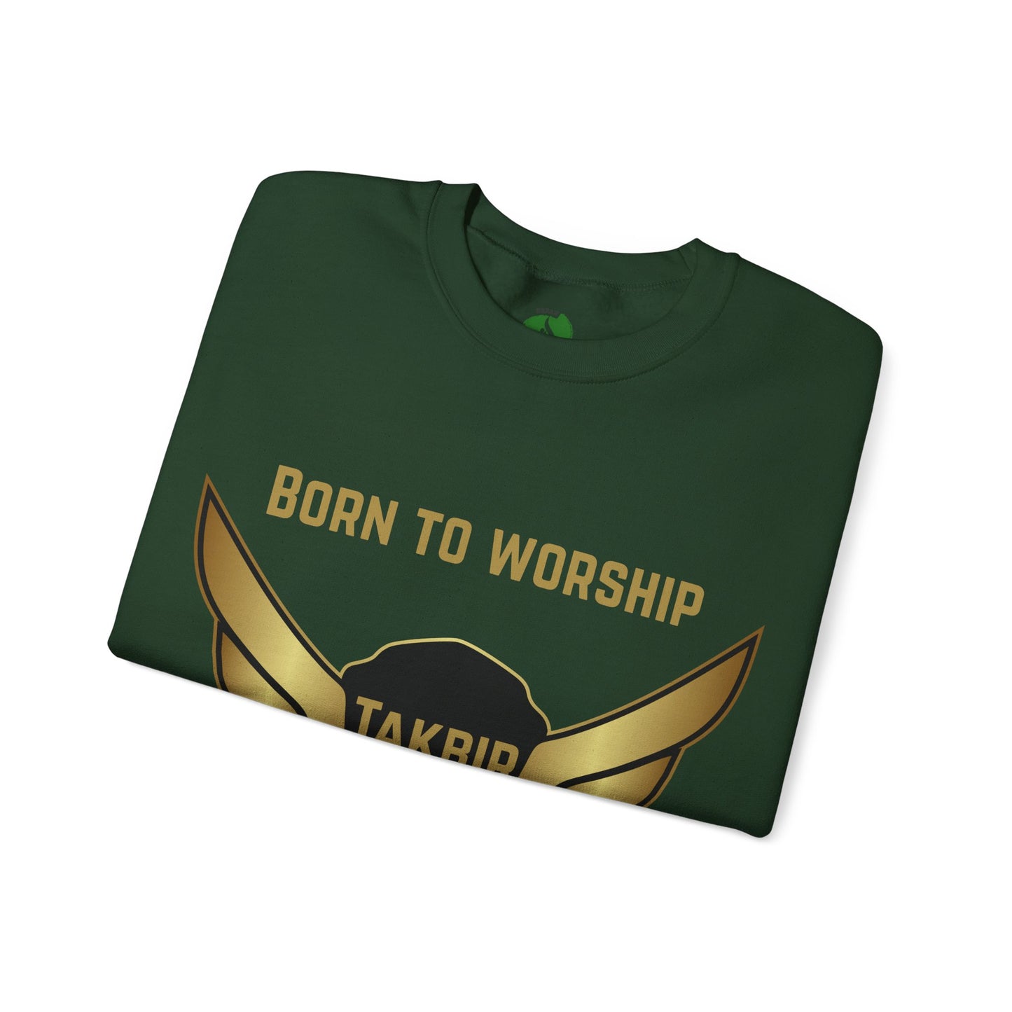 Inspirational Unisex Crewneck Sweatshirt - 'Born to Worship, Built to Lead' Design Muslim Streetwear Fashion Hoodie
