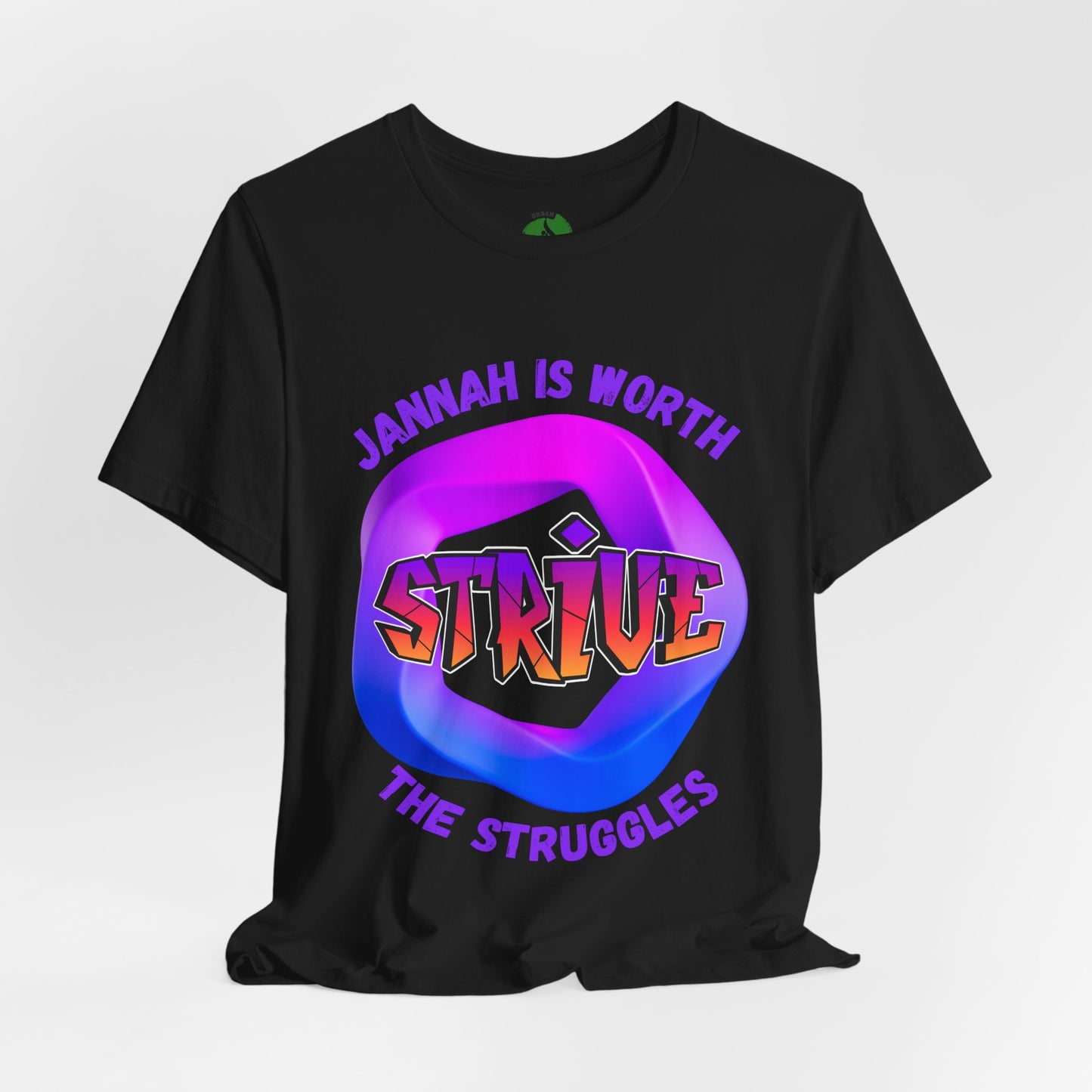 Inspirational Unisex Jersey Tee - 'Jannah is Worth the Struggles'