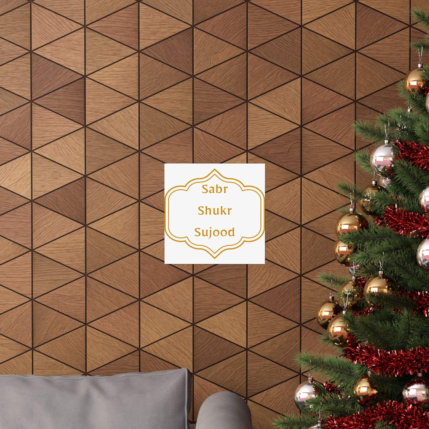 Inspirational Matte Poster - 'Sabr, Shukr, Sujood' Wall Art for Mindfulness & Motivation Islamic Artwork