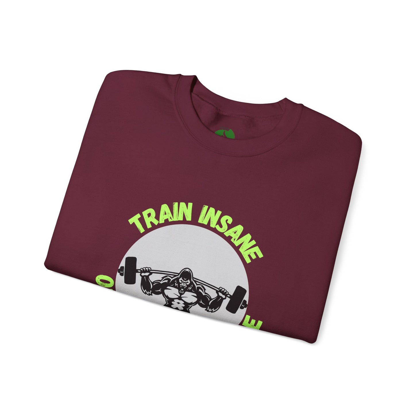 Train Insane Gym Sweatshirt - Unisex Heavy Blend Crewneck Humour Joke Clothing