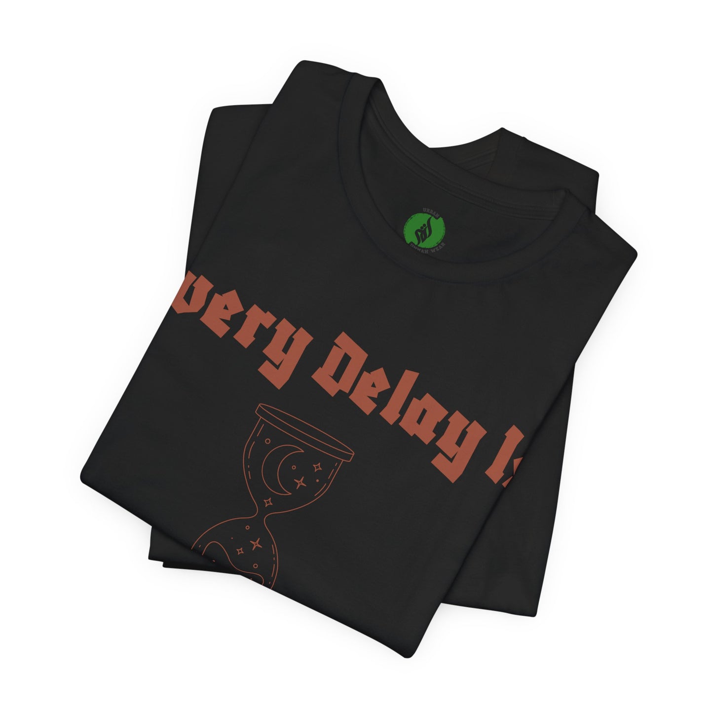 Inspirational Short Sleeve Tee - 'Every Delay Is Part Of His Plan'