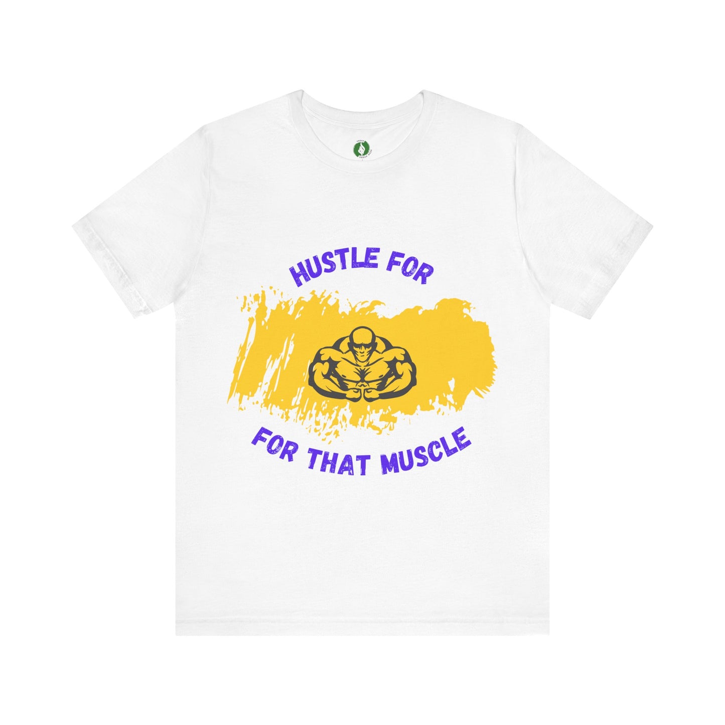 Motivational Fitness Tee - 'Hustle for That Muscle' Unisex Jersey Short Sleeve Gym Clothing T Shirt