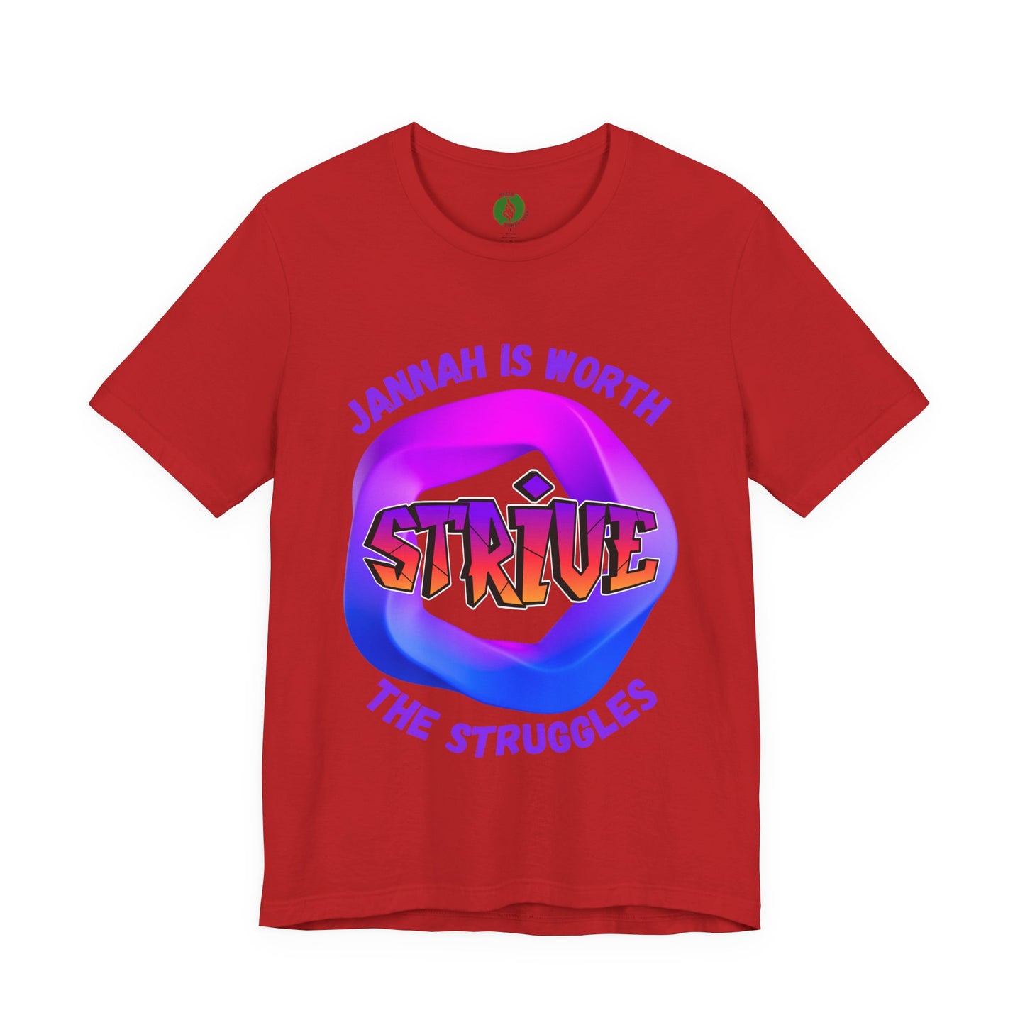 Inspirational Unisex Jersey Tee - 'Jannah is Worth the Struggles'