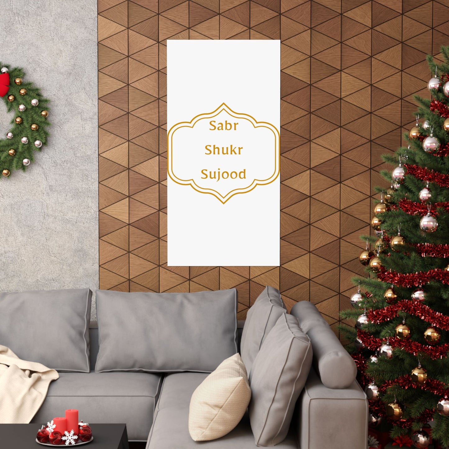 Inspirational Matte Poster - 'Sabr, Shukr, Sujood' Wall Art for Mindfulness & Motivation Islamic Artwork