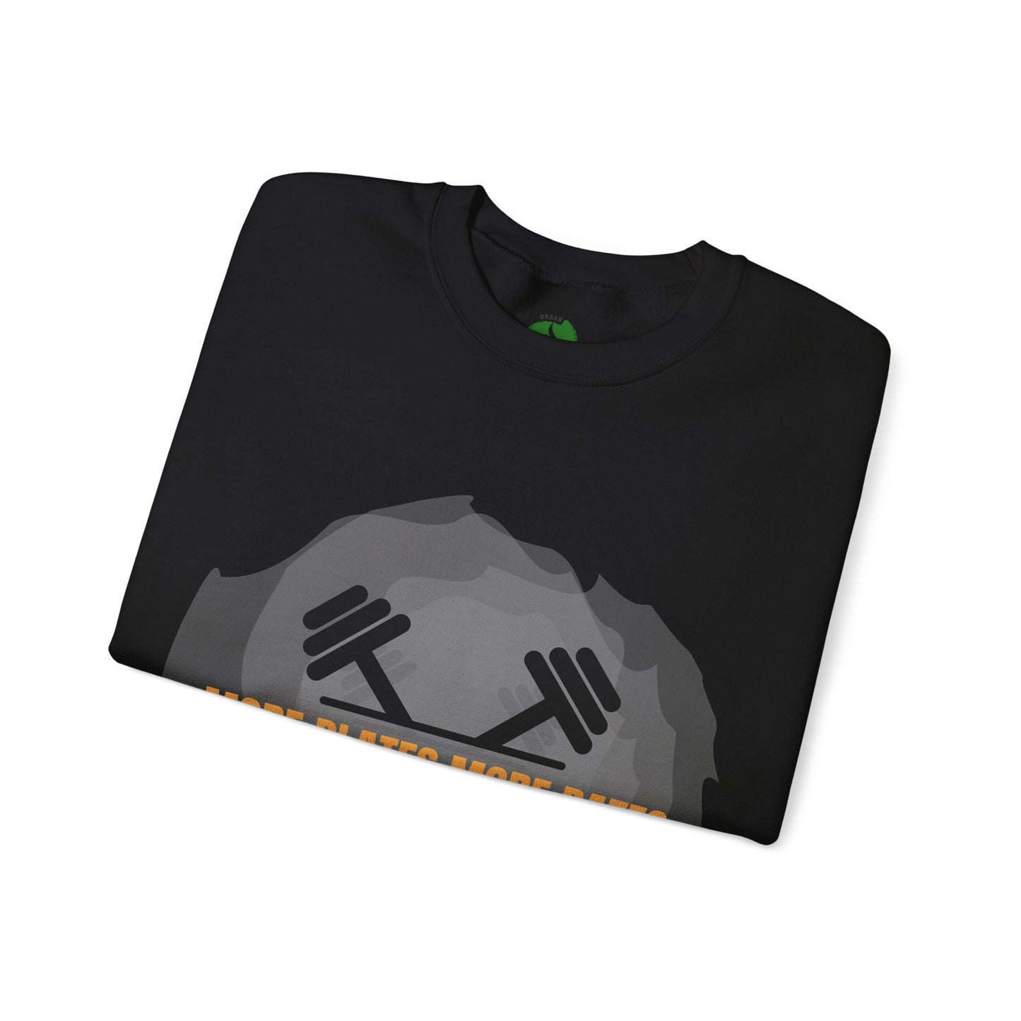 Fitness Motivational Crewneck Sweatshirt - "More Plates More Dates"