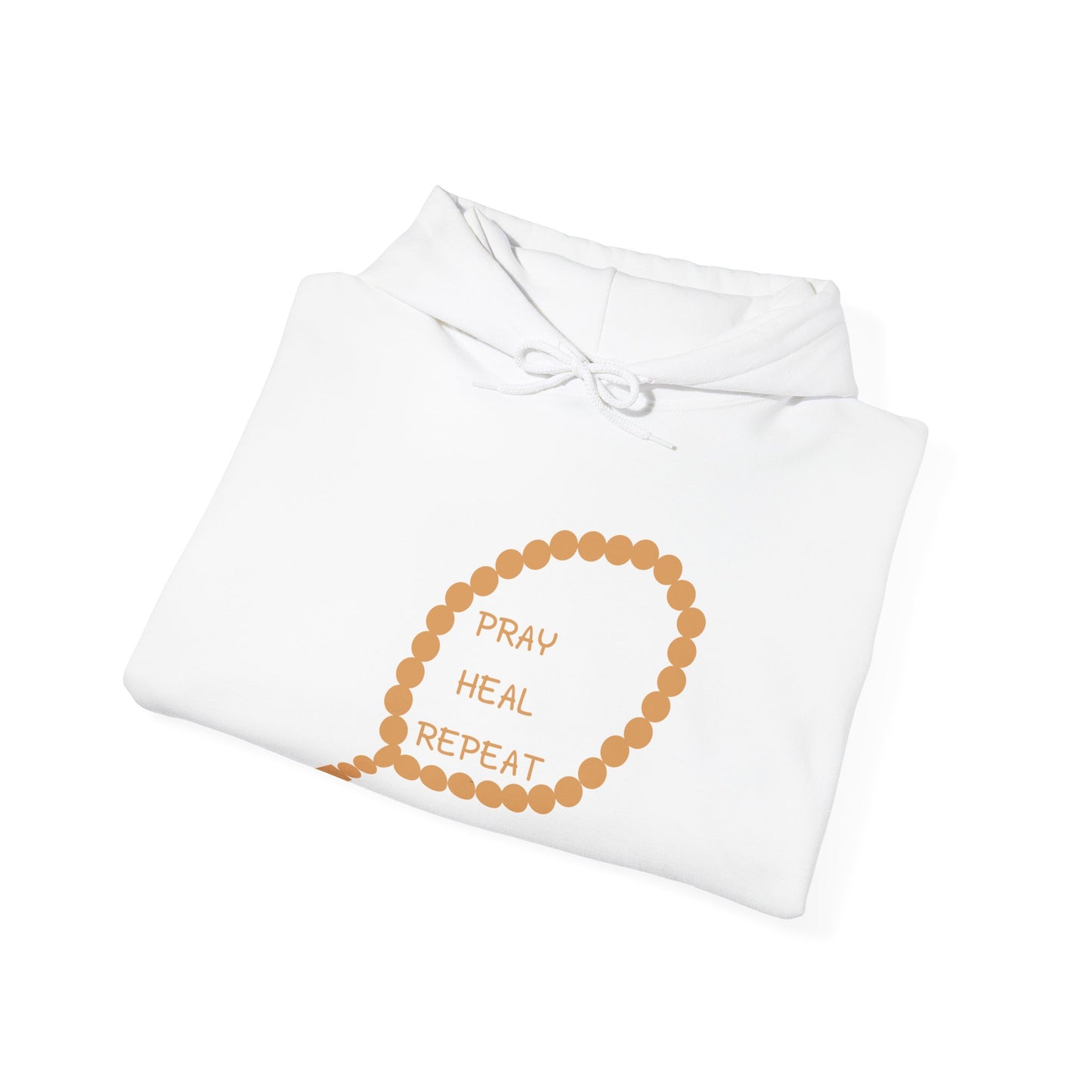 Pray Heal Repeat Hoodie - Unisex Heavy Blend Sweatshirt for Mindfulness and Spiritual Growth