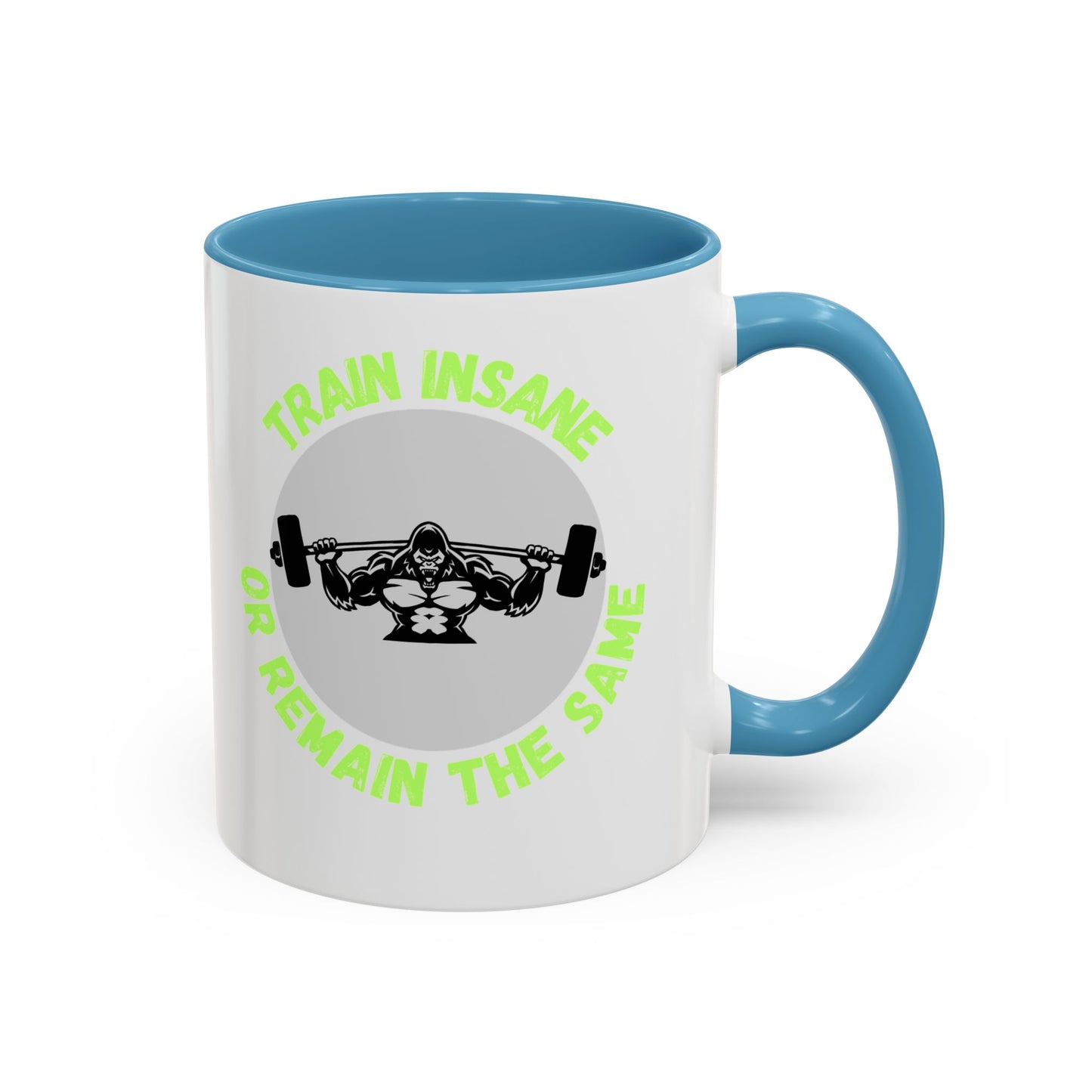 Motivational Fitness Coffee Mug - "Train Insane or Remain the Same" - Perfect Gift for Gym Enthusiasts Humour Joke Gym Mug