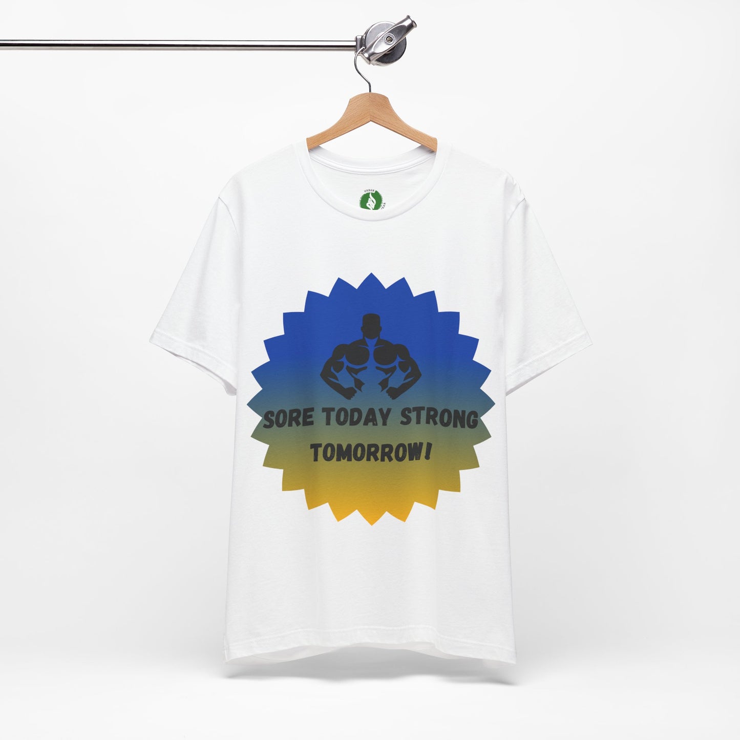 Motivational Fitness Tee - 'Sore Today Strong Tomorrow' Unisex Short Sleeve Shirt Humour Joke Clothing
