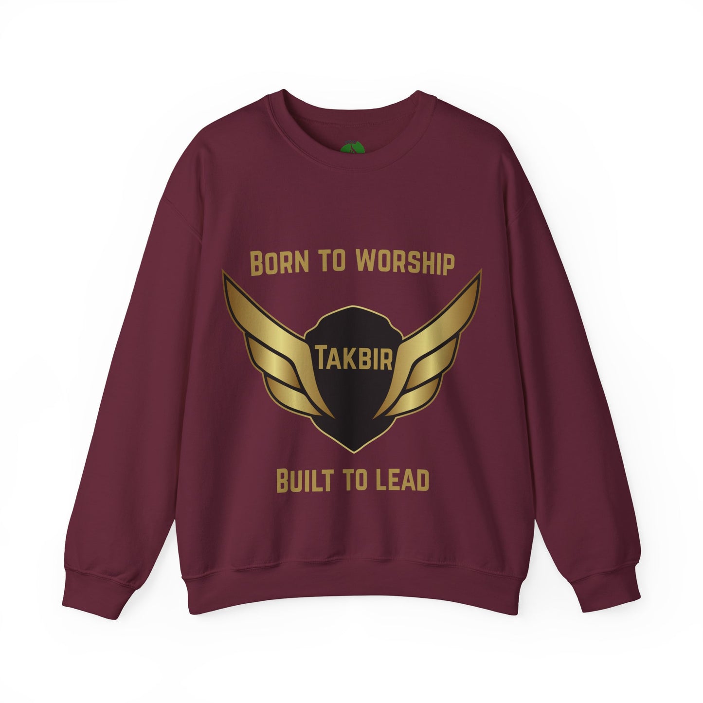 Inspirational Unisex Crewneck Sweatshirt - 'Born to Worship, Built to Lead' Design