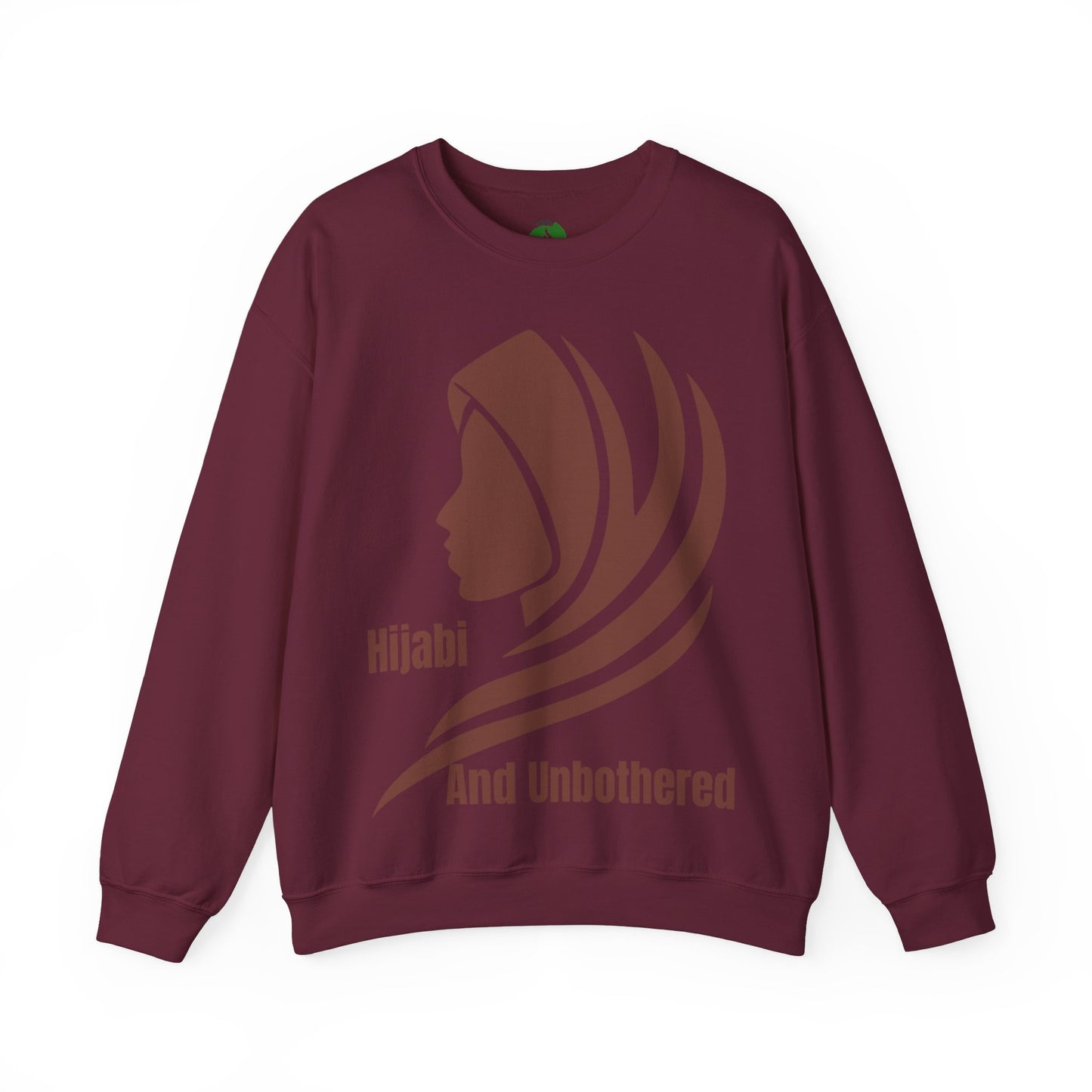Hijabi and Unbothered Crewneck Sweatshirt - Stylish Unisex Heavy Blend for Everyday Comfort Hijab Fashion Sweat Shirt