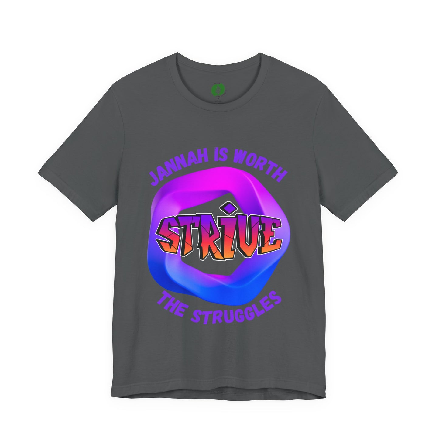 Inspirational Unisex Jersey Tee - 'Jannah is Worth the Struggles'